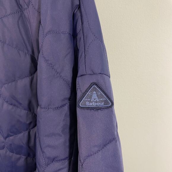 Barbour Women Navy Reversible Apia Full Zip Quilted Jacket Size 14 - Picture 4 of 11